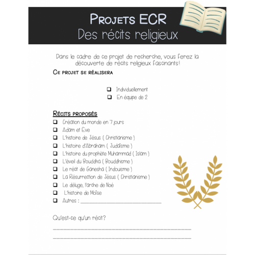 Des récits religieux