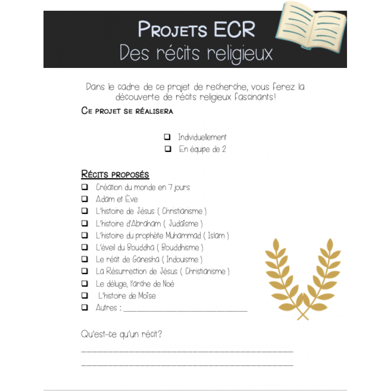 Des récits religieux