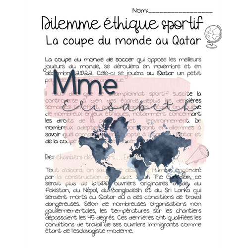 La coupe du monde au Qatar