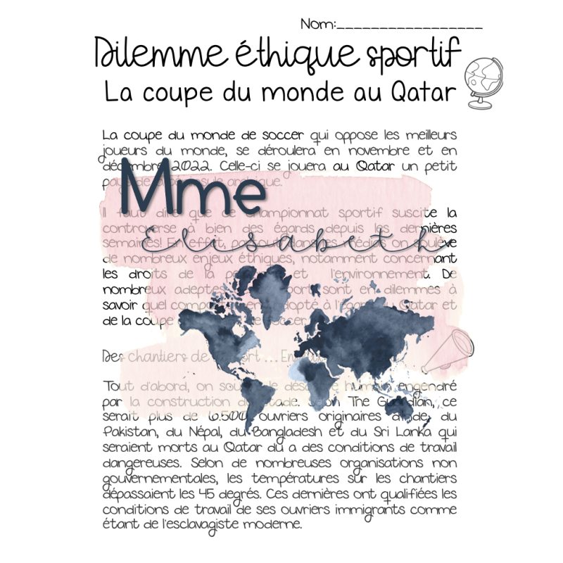 La coupe du monde au Qatar