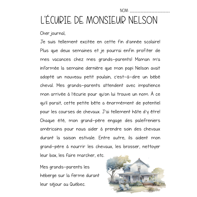 L'écurie de monsieur Nelson