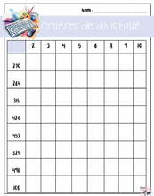 Charger l&#39;image dans la galerie, Critères de divisibilité