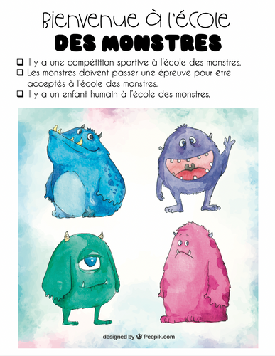 Bienvenue à l'école des monstres