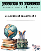 Charger l&#39;image dans la galerie, Cahier de révision univers social