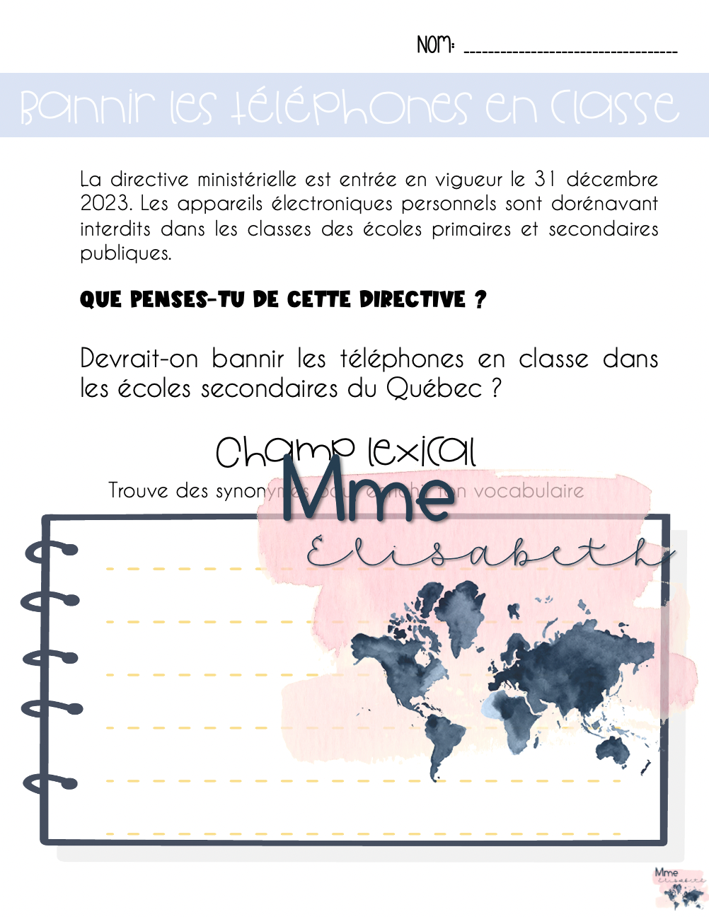 Bannir les cellulaires en classe