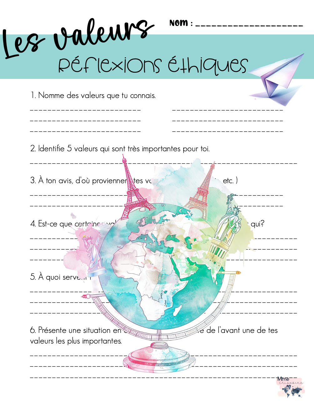 Réflexions éthiques sur les valeurs