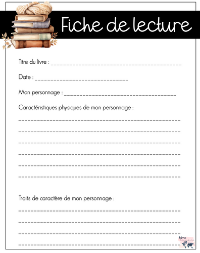 Fiche de lecture personnage