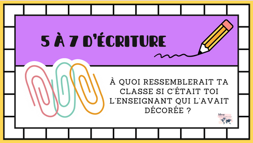 5 à 7 d'écriture