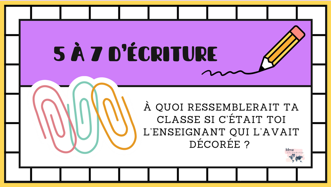 5 à 7 d'écriture