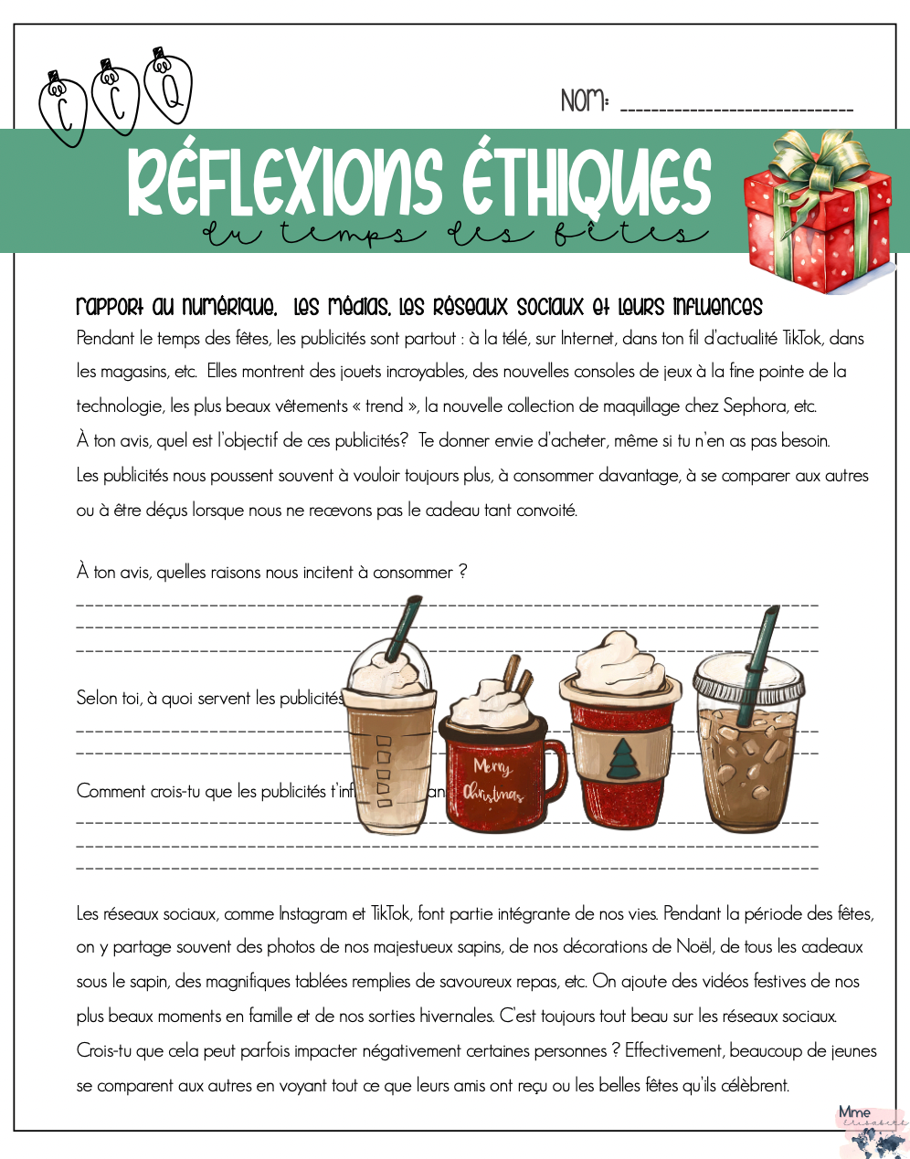 Réflexions éthiques temps des fêtes