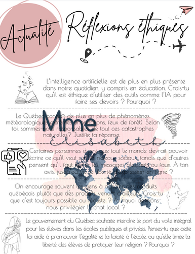 Réflexions éthiques d'actualité