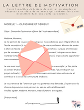 Charger l&#39;image dans la galerie, La lettre de motivation